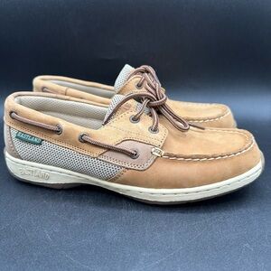 Eastland Womens Solstice Boat Shoes Tan Leather 7.5 New
